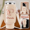 Let Your Soul Blossom & Your Spirit Fly - Family Personalized Custom Neoprene Water Bottle Carrier With Pocket - Gift For Yourself, Best Friends, Siblings, Family Members