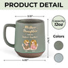 Mom & Daughter Forever Linked Together - Family Personalized Custom Printed Stoneware 12oz Mug - Mother's Day, Gift For Mom, Daughter