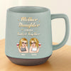 Mom & Daughter Forever Linked Together - Family Personalized Custom Printed Stoneware 12oz Mug - Mother's Day, Gift For Mom, Daughter