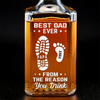 We’re The Reason You Pour A Double - Family Personalized Custom Glass Whiskey Bottle - Father's Day, Gift For Dad, Grandpa