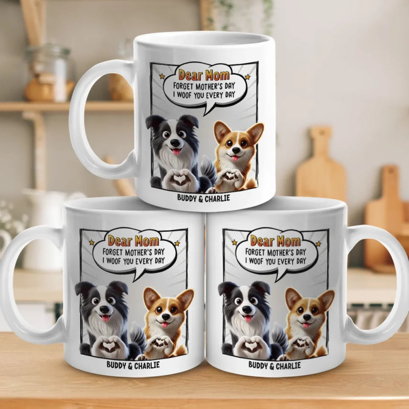 I Woof You More Than Treats, Mom - Dog Personalized Custom Mug - Mother's Day, Gift For Pet Owners, Pet Lovers