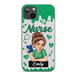 Born To Care, Trained To Heal - Nurse Personalized Custom Clear Phone Case - Appreciation, Thank You Gift, Nurse Life, Doctor Life