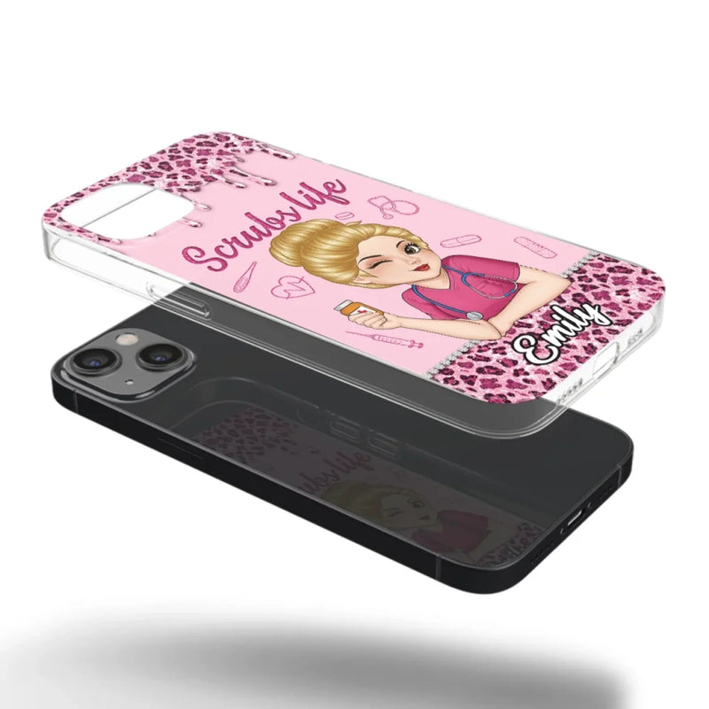 Living That Scrubs Life One Shift At A Time - Nurse Personalized Custom Clear Phone Case - Appreciation, Thank You Gift, Nurse Life, Doctor Life
