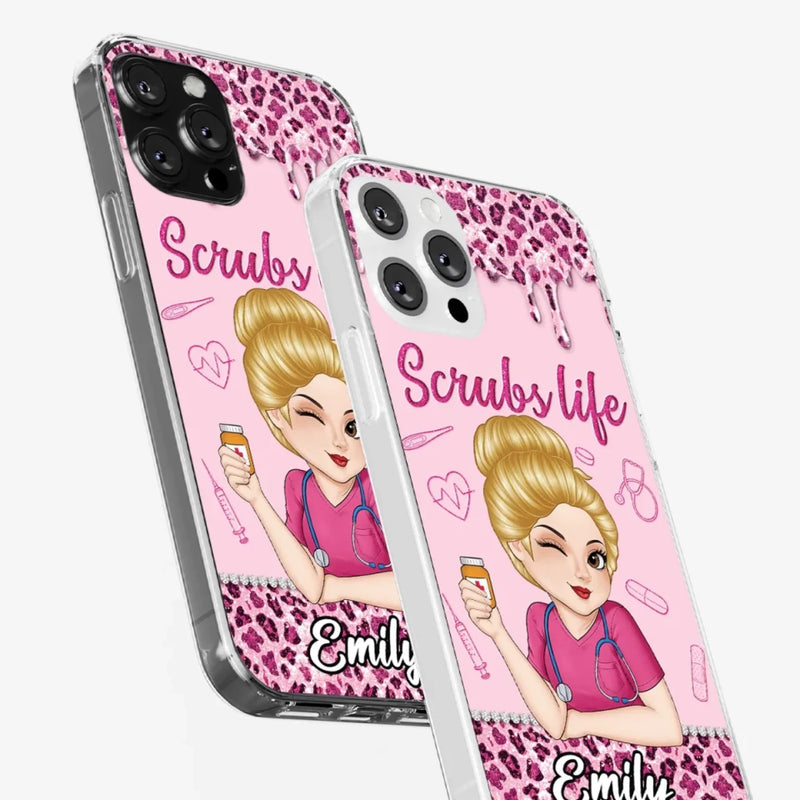 Living That Scrubs Life One Shift At A Time - Nurse Personalized Custom Clear Phone Case - Appreciation, Thank You Gift, Nurse Life, Doctor Life