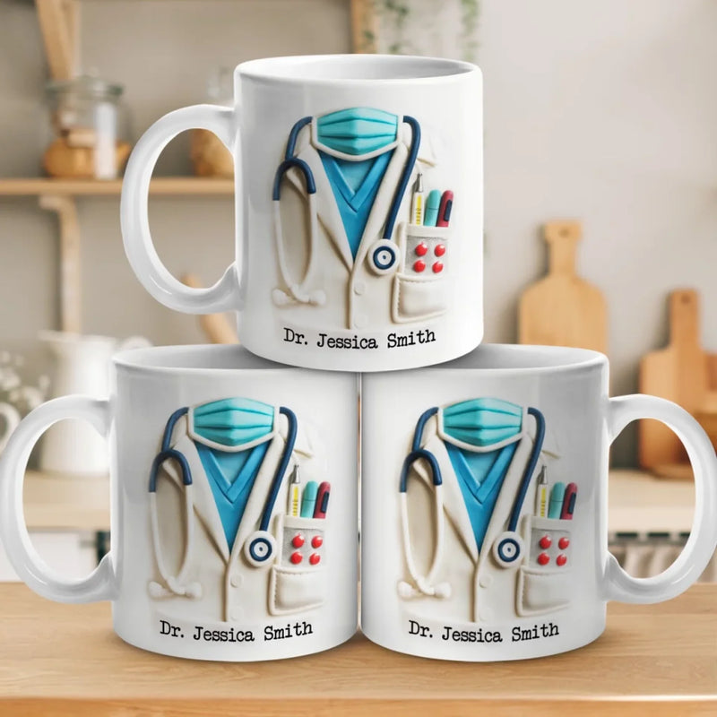 Behind Every Mask Is A Hero - Nurse Personalized Custom 3D Inflated Effect Printed Mug - Appreciation, Thank You Gift, Nurse Life, Doctor Life
