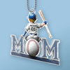 Proud Baseball Mom - Family Personalized Custom Car Ornament - Acrylic Custom Shaped - Mother's Day, House Warming Gift For Mom, Sport Lovers, Sport Players