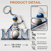 Baseball Life, Mom’s Pride - Family Personalized Custom Shaped Acrylic Keychain - Mother's Day, House Warming Gift For Mom, Sport Lovers, Sport Players