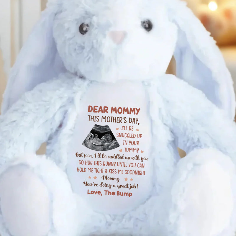 Custom Photo Mom, You’re My Forever Snuggle Buddy - Family Personalized Custom Easter Bunny Plush - Mother's Day, Baby Shower Gift, Gift For First Mom