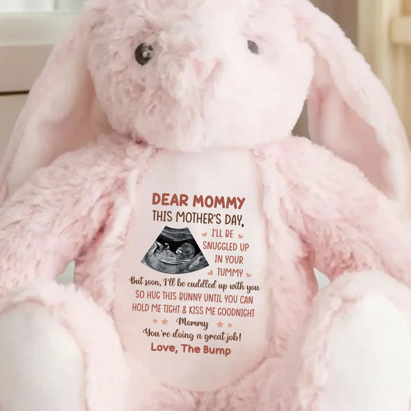 Custom Photo Mom, You’re My Forever Snuggle Buddy - Family Personalized Custom Easter Bunny Plush - Mother's Day, Baby Shower Gift, Gift For First Mom