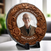 Custom Photo Always With Us, Always Watching Over - Memorial Personalized Custom Round Shaped Stone With Stand - Sympathy Gift For Family Members
