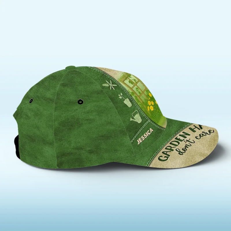 Garden Hair, Don’t Care - Family Personalized Custom Hat, All Over Print Classic Cap -  Gift For Yourself, Best Friends, Siblings, Family Members, Gardening Lovers