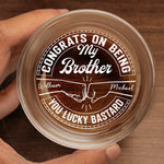 The Best Place To Be Is In The Hands Of Family - Family Personalized Custom Whiskey Glass - New Arrival, Gift For Brothers AMZ