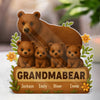 Grandma Bear, Our Forever Protector - Family Personalized Custom Acrylic Plaque Custom Shape - Mother's Day, Gift For Mom, Grandma