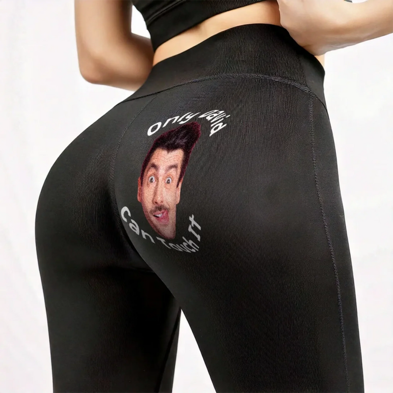 Custom Photo Not Yours, Never Will Be - Personalized Custom Women Leggings - Gift For Wife, Anniversary