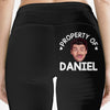 Custom Photo Property Of Me, Handle Like A Queen - Personalized Custom Women Leggings - Gift For Wife, Anniversary