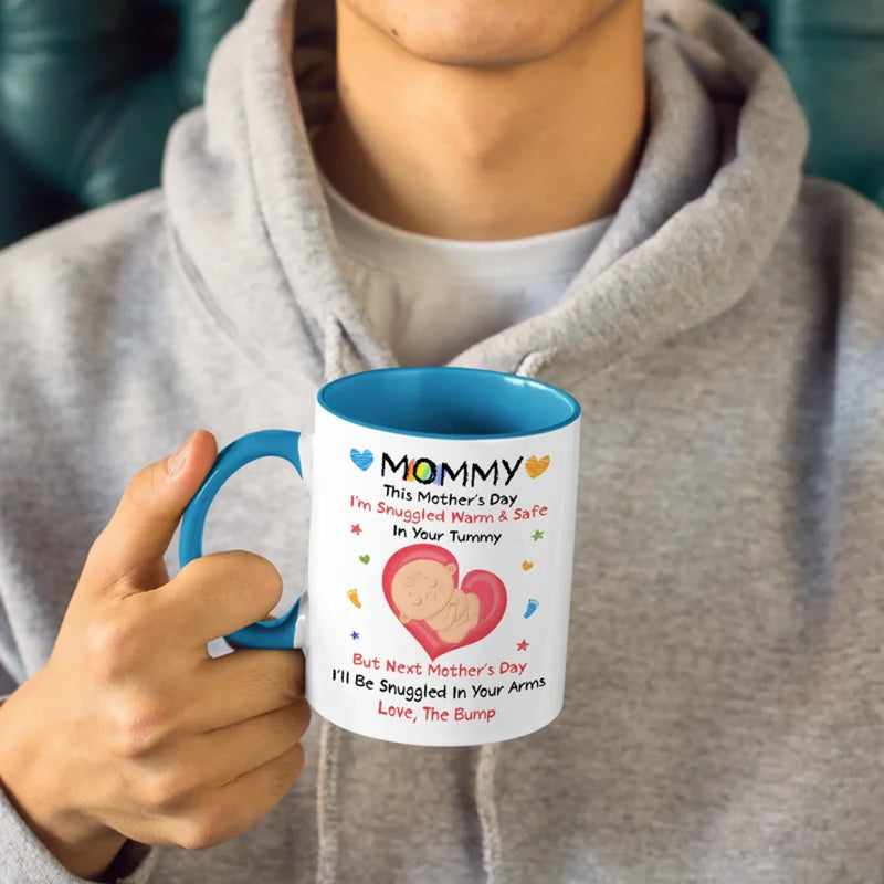 Love Growing Inside You - Family Personalized Custom Accent Mug - Mother's Day, Baby Shower Gift, Gift For First Mom, Newborn Baby