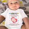 Snuggled in Your Tummy, Loved Forever - Family Personalized Custom Baby Onesie - Mother's Day, Baby Shower Gift, Gift For First Mom, Baby Kids, Newborn Baby