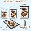 We Caught The Best One - Family Personalized Custom 2-Layered Wooden Plaque With Stand - Father's Day, Gift For Dad, Sport Lovers, Sport Players