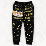 Diploma In Hand, Bedtime Begins - Family Personalized Custom Unisex Sweatpants - Graduation Gift For Family