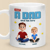 Bonded by Love, Not Just Blood - Family Personalized Custom Mug - Father's Day, Gift For Dad