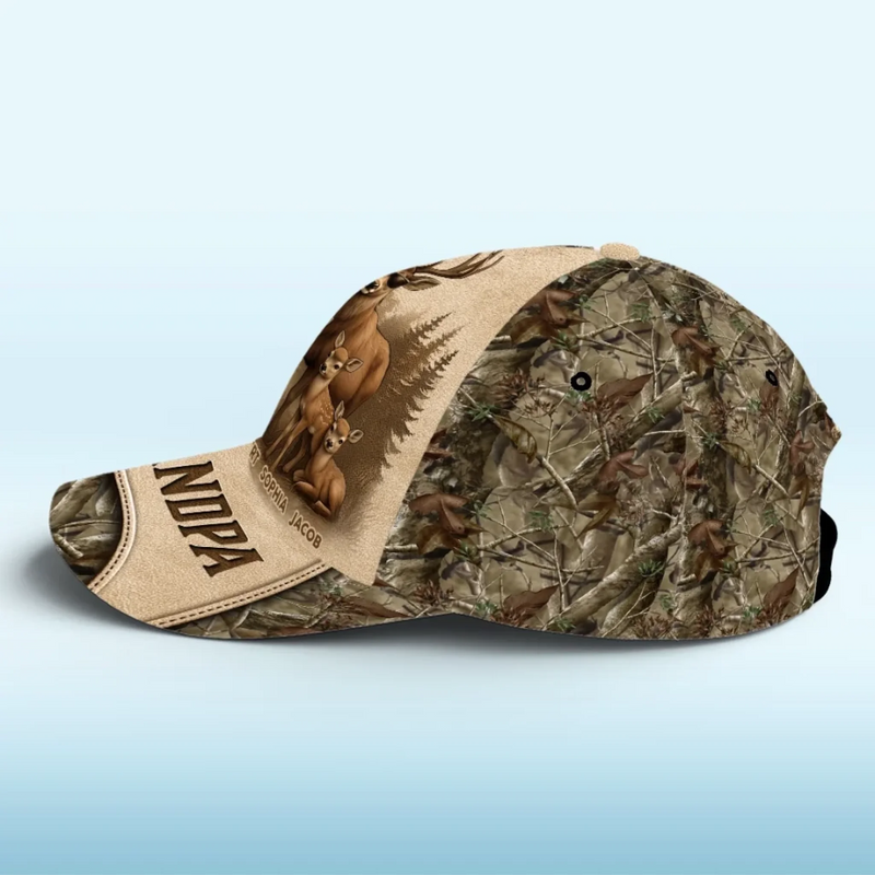 Always Leading, Forever Loved - Family Personalized Custom Hat, All Over Print Classic Cap - Father's Day, Gift For Dad, Grandpa