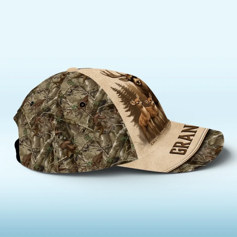Always Leading, Forever Loved - Family Personalized Custom Hat, All Over Print Classic Cap - Father's Day, Gift For Dad, Grandpa