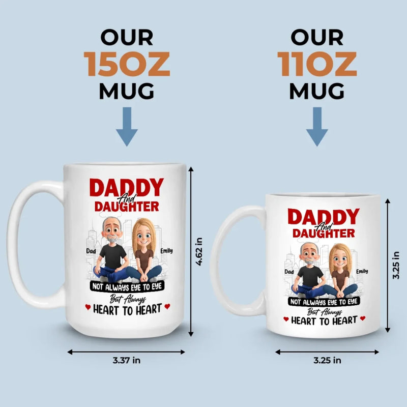 Dad And Daughter, Love You Can Feel - Family Personalized Custom Mug - Father's Day, Gift For Dad, Grandpa
