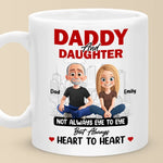 Dad And Daughter, Love You Can Feel - Family Personalized Custom Mug - Father's Day, Gift For Dad, Grandpa, Daughter