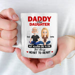 Dad And Daughter, Love You Can Feel - Family Personalized Custom Mug - Father's Day, Gift For Dad, Grandpa, Daughter