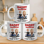 Dad And Daughter, Love You Can Feel - Family Personalized Custom Mug - Father's Day, Gift For Dad, Grandpa, Daughter