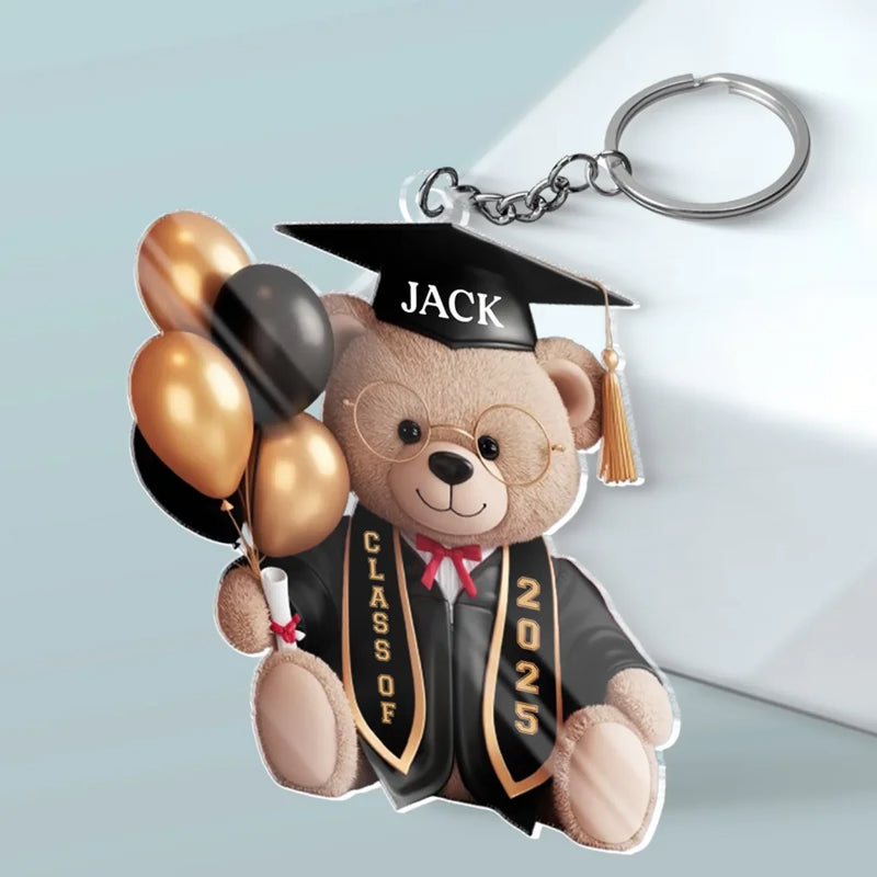 Tassel Worth The Hassle - Family Personalized Custom Shaped Acrylic Keychain - Graduation Gift For Family Members, Siblings, Brothers, Sisters