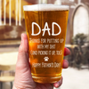 Happy Father's Day To My Snack Provider - Dog Personalized Custom Beer Glass - Father's Day, Gift For Pet Owners, Pet Lovers