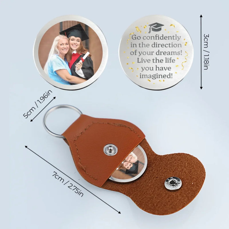 Custom Photo Graduate Today, Inspiration Forever - Family Personalized Custom Pocket Hug - Graduation Gift For Family Members, Siblings, Brothers, Sisters