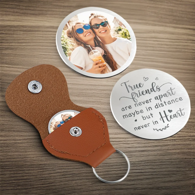 Custom Photo True Friends Are Never Apart - Family Personalized Custom Pocket Hug - Graduation Gift For Family Members, Siblings, Brothers, Sisters