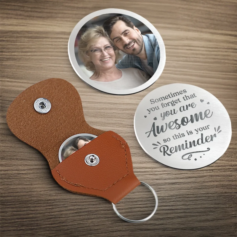 Custom Photo You’re Awesome. Don’t Forget It - Family Personalized Custom Pocket Hug - Gift For Son, Daughter, Grandson, Granddaughter