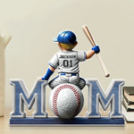 Home Run Love For Mom - Family Personalized Custom Acrylic Plaque Custom Shape - Mother's Day, House Warming Gift For Mom, Baseball Lovers, Baseball Players