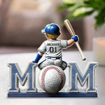 Home Run Love For Mom - Family Personalized Custom Acrylic Plaque Custom Shape - Mother's Day, House Warming Gift For Mom, Baseball Lovers, Baseball Players