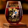 Not My Shift, Not My Problem - Personalized Custom Wine Glass - Appreciation, Retirement Gift For Yourself, Best Friends, Siblings, Family Members, Coworkers