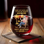 Not My Shift, Not My Problem - Personalized Custom Wine Glass - Appreciation, Retirement Gift For Women, Coworkers, BFF