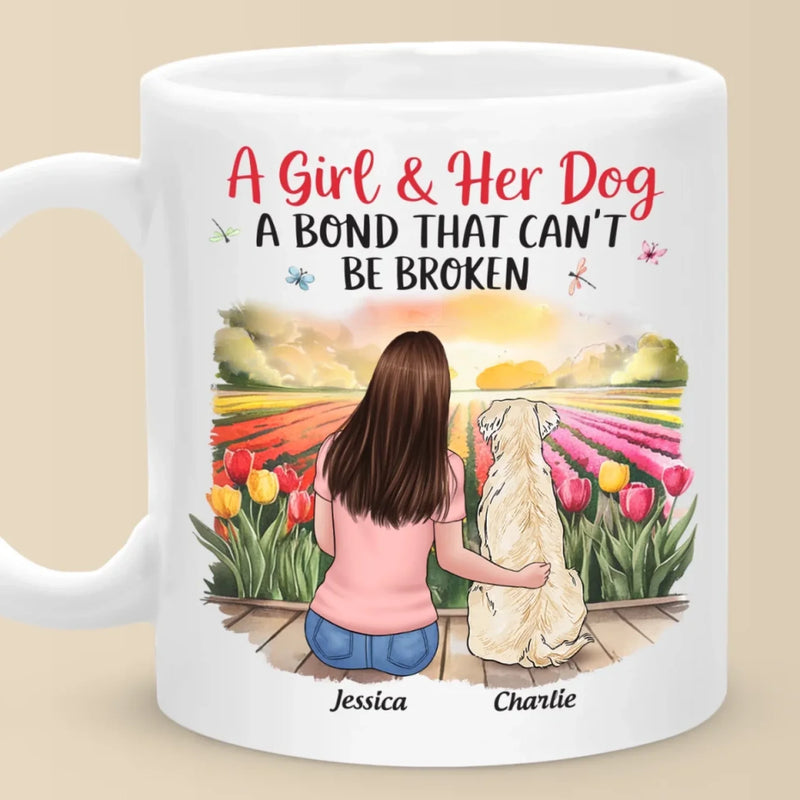 Where She Goes, I Go - Dog Personalized Custom Mug - Mother's Day, Gift For Pet Owners, Pet Lovers