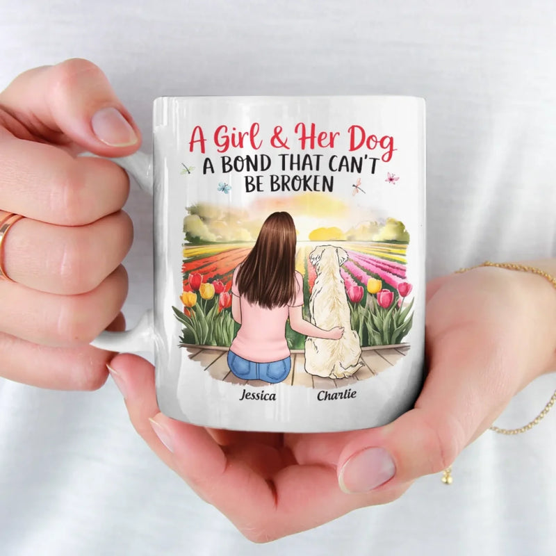 Where She Goes, I Go - Dog Personalized Custom Mug - Mother's Day, Gift For Pet Owners, Pet Lovers