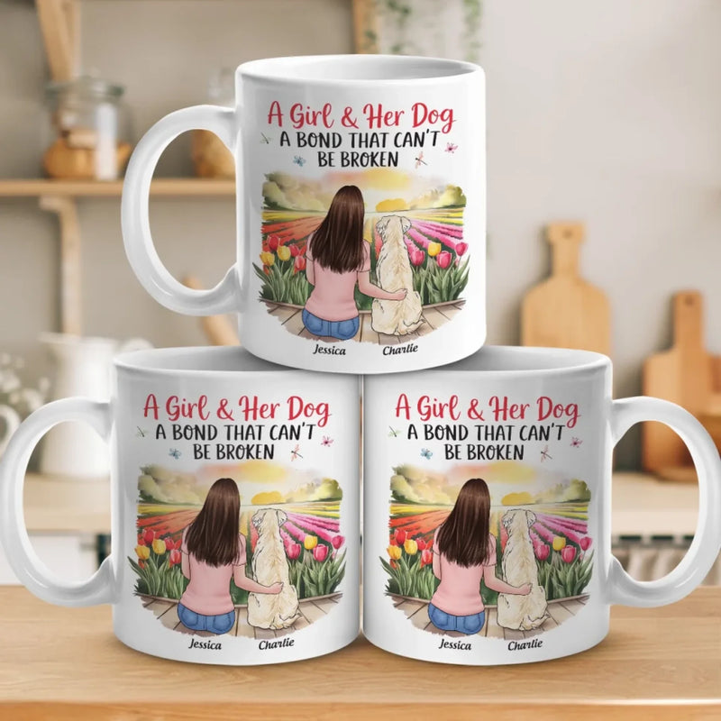 Where She Goes, I Go - Dog Personalized Custom Mug - Mother's Day, Gift For Pet Owners, Pet Lovers
