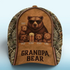 Raised Right By The Strongest Bear - Family Personalized Custom Hat, All Over Print Classic Cap - Father's Day, Gift For Dad, Grandpa