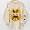 Mom, Blooming With Love - Family Personalized Custom Unisex Sweatshirt, Hoodie With Design On Sleeve - Mother's Day, Gift For Mom, Grandma