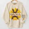 Mom, Blooming With Love - Family Personalized Custom Unisex Sweatshirt, Hoodie With Design On Sleeve - Mother's Day, Gift For Mom, Grandma