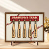 His Team, His Pride - Family Personalized Custom 2-Layered Wooden Plaque With Stand - Father's Day, Gift For Dad, Grandpa, Sport Lovers, Sport Players