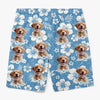 Custom Photo Pawsitive Island Energy - Dog & Cat Personalized Custom Tropical Hawaiian Aloha Men Beach Shorts - Summer Vacation Gift For Pet Owners, Pet Lovers