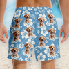 Custom Photo Pawsitive Island Energy - Dog & Cat Personalized Custom Tropical Hawaiian Aloha Men Beach Shorts - Summer Vacation Gift For Pet Owners, Pet Lovers