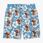 Custom Photo Pawsitive Island Energy - Dog & Cat Personalized Custom Tropical Hawaiian Aloha Men Beach Shorts - Summer Vacation Gift For Dog Lovers, Men