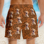 Custom Photo Sandy Paws & Aloha Days - Dog & Cat Personalized Custom Tropical Hawaiian Aloha Men Beach Shorts - Summer Vacation Gift For Pet Owners, Pet Lovers